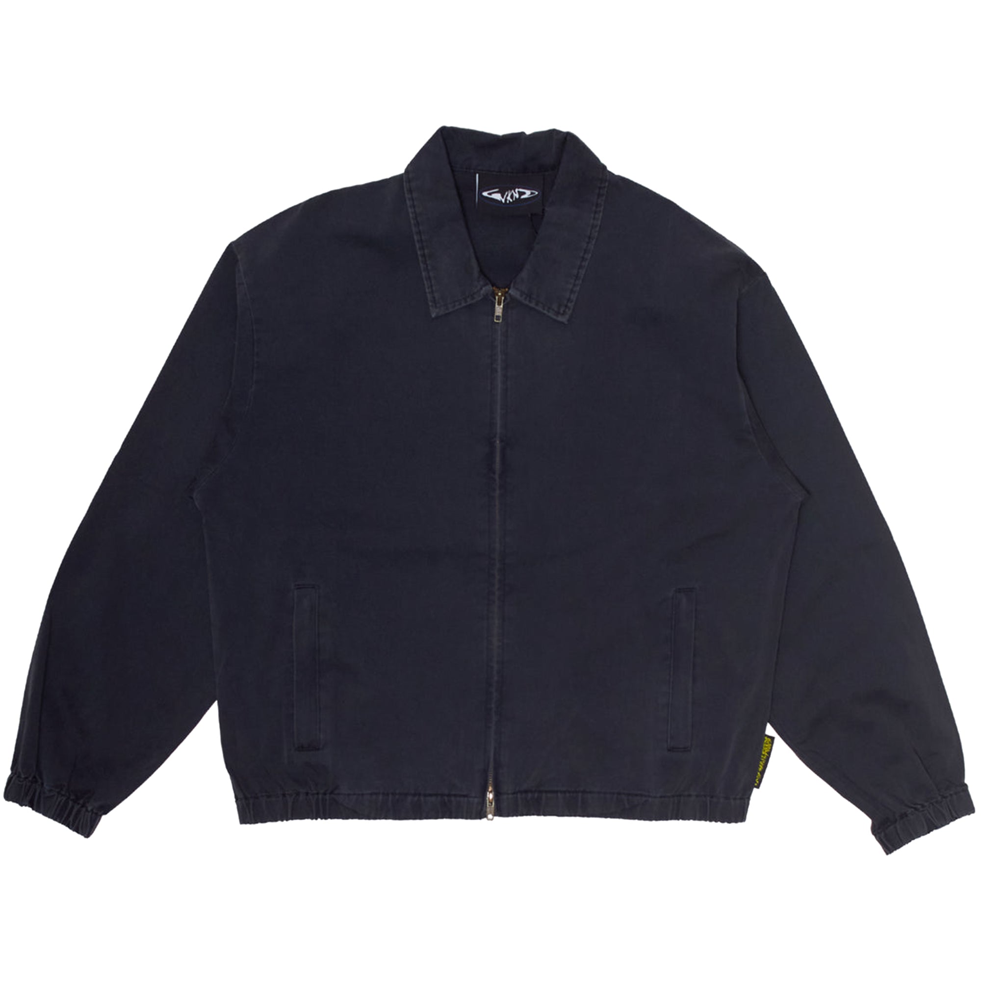 WKND Stone Washed Twill Zip Jacket Navy Stone Wash