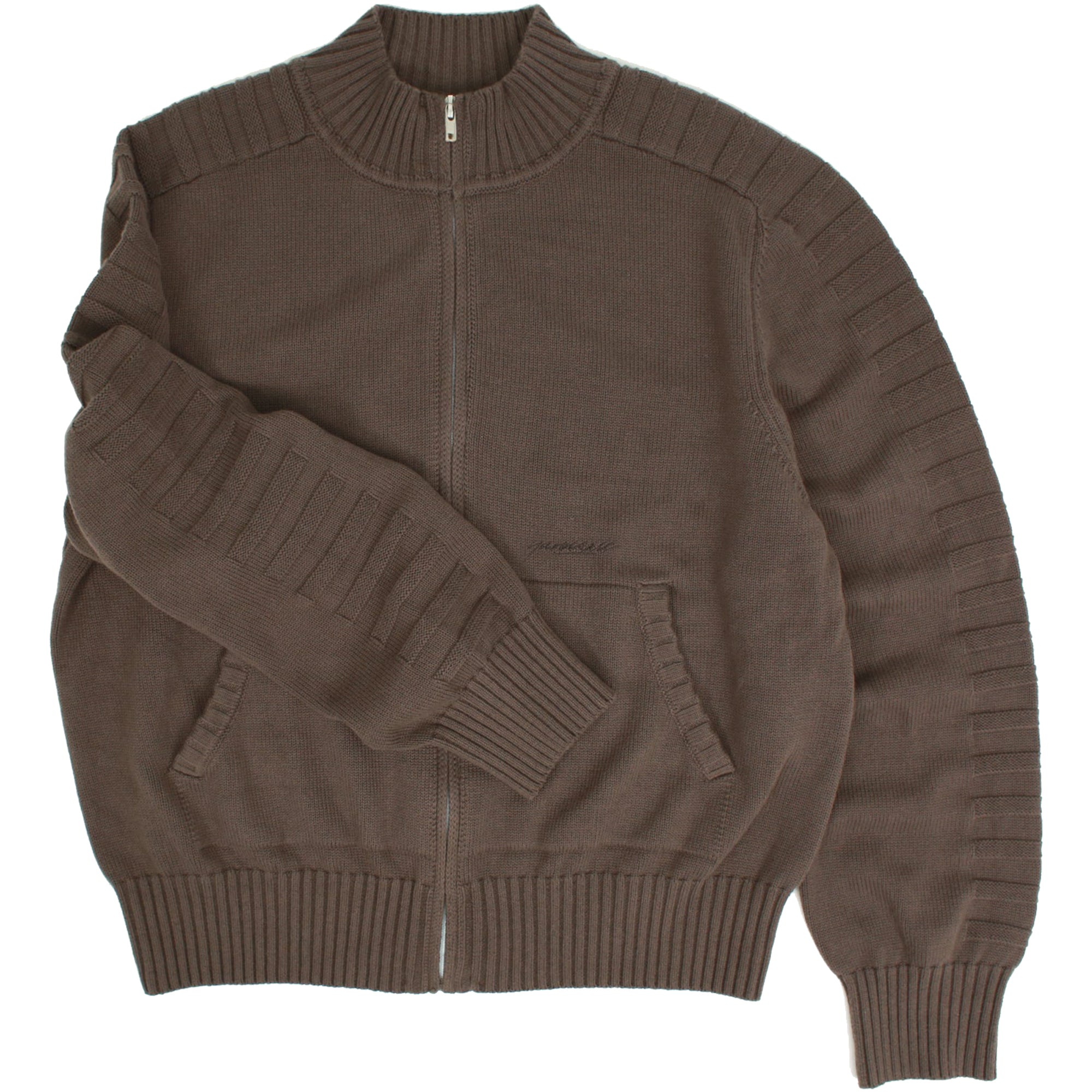 Yardsale Faldo Knitted Full-Zip Brown