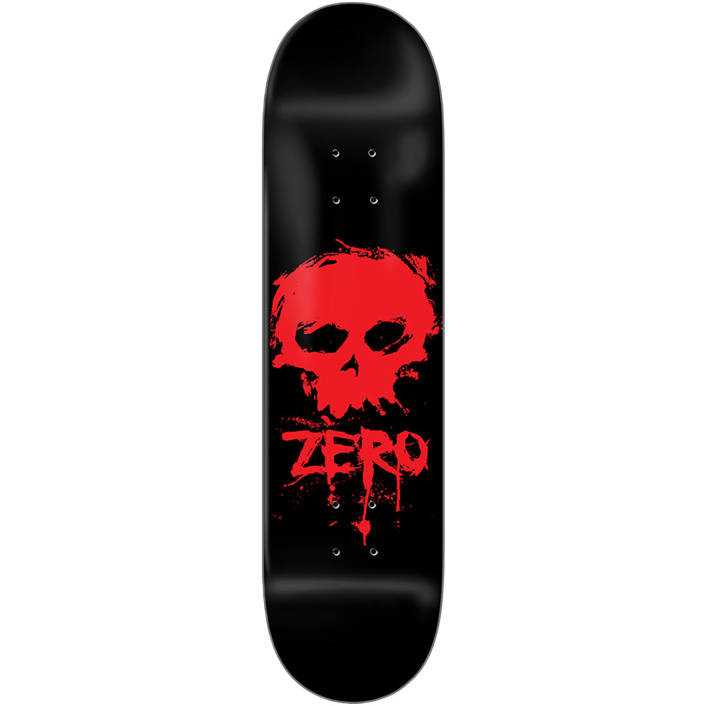 Zero Blood Skull Black Dipped Skateboard Deck 8.25"