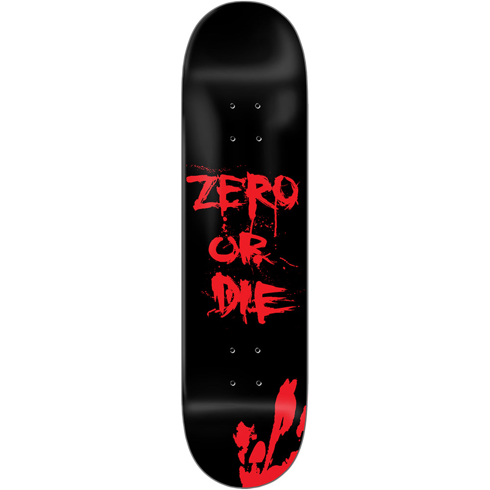 Zero Or Die Blood Black Dipped Skateboard Deck 8.5"