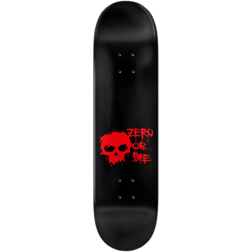 Zero Or Die Blood Black Dipped Skateboard Deck 8.5"