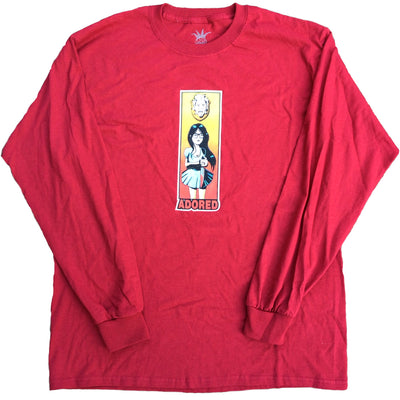 Adored In Shreds Long Sleeve T shirt cranberry