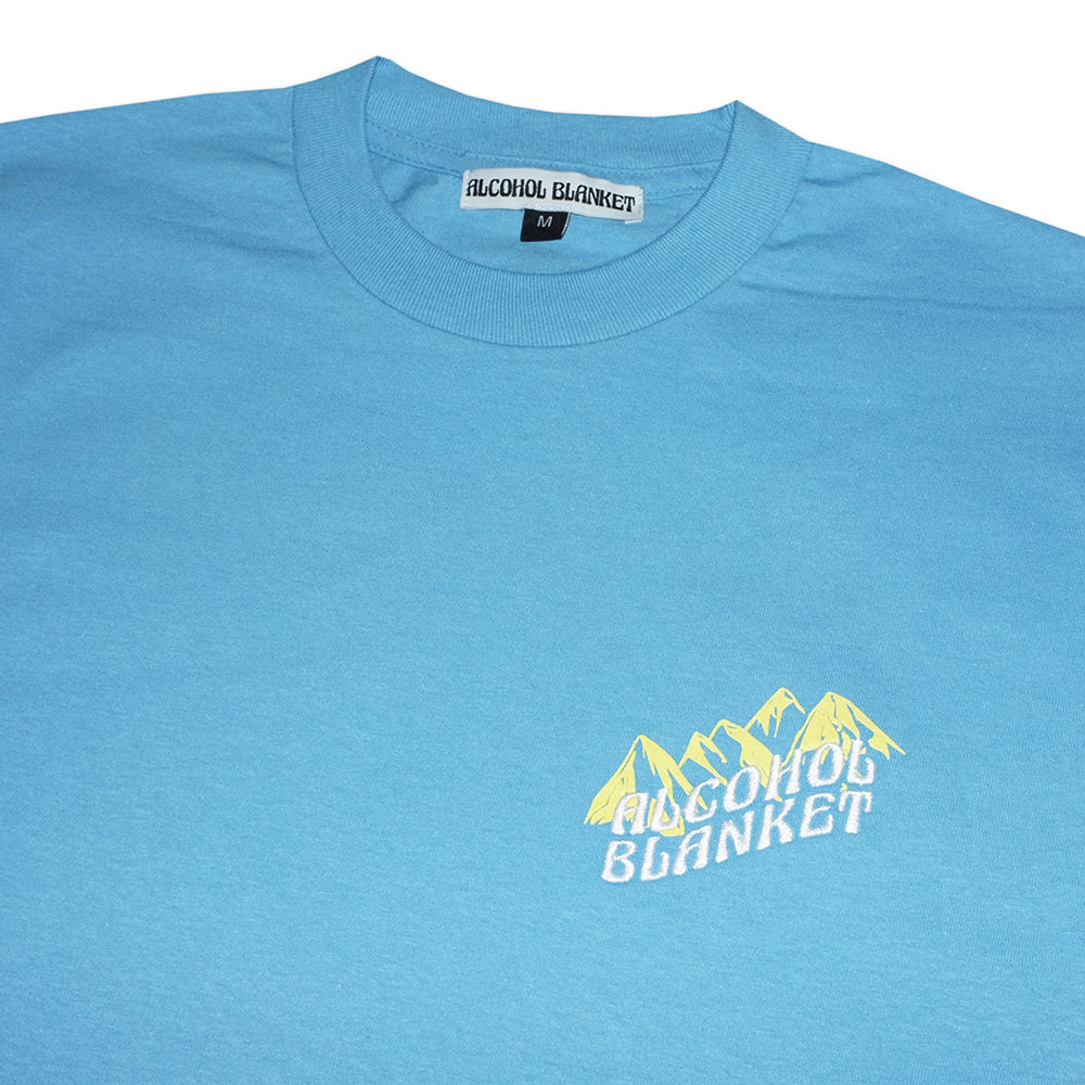 Alcohol Blanket Mountain T shirt blue