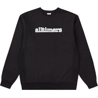 Alltimers Stamped Chenille Heavyweight Crew Black