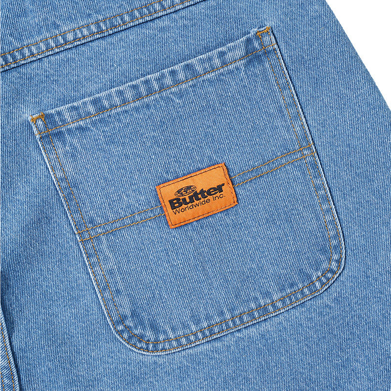 Butter Goods Philly Santosuosso Denim Pants washed indigo/blue embroid Note Shop