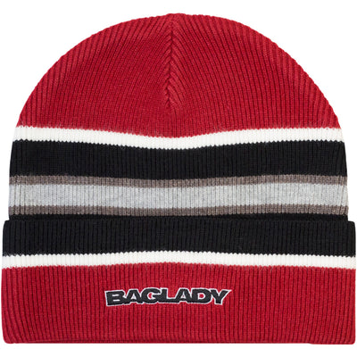 Baglady Eros Striped Beanie Red