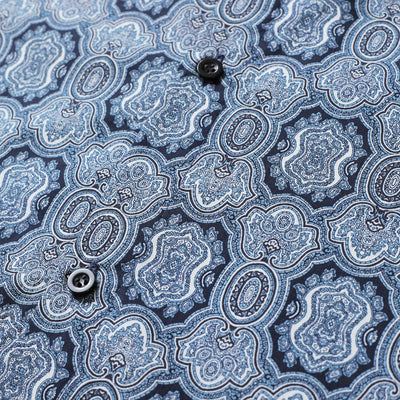 Blue Flowers Baglari Shirt Blue