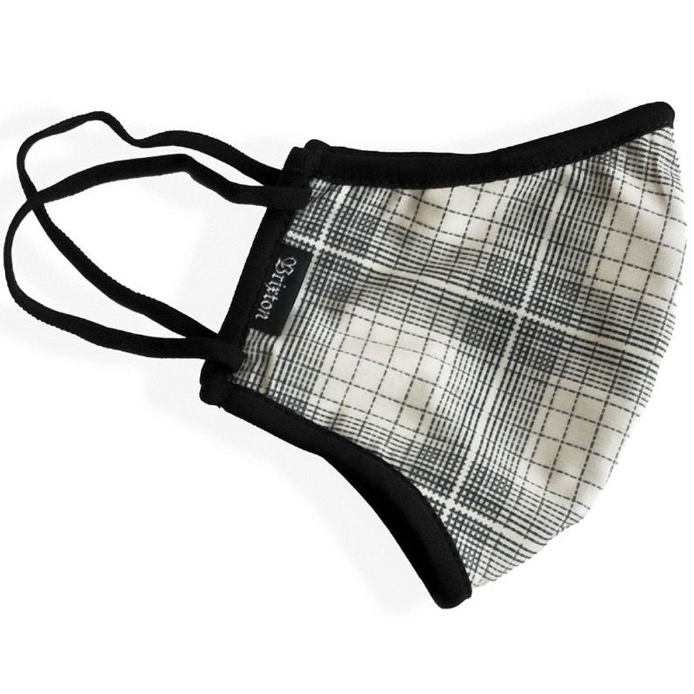Brixton Antimicrobial 4-Way Stretch Face Mask white plaid (free with any Brixton order)