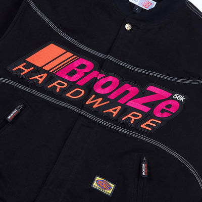 Bronze 56K Pitcrew Bomber Jacket Black