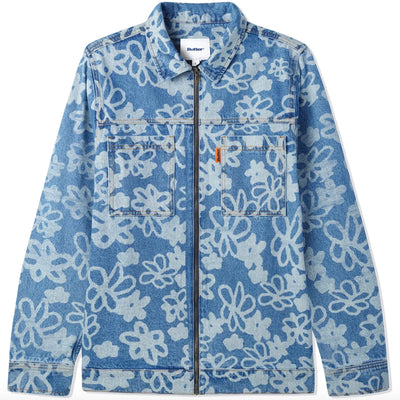 Butter Goods Flowers Denim Jacket Washed Indigo