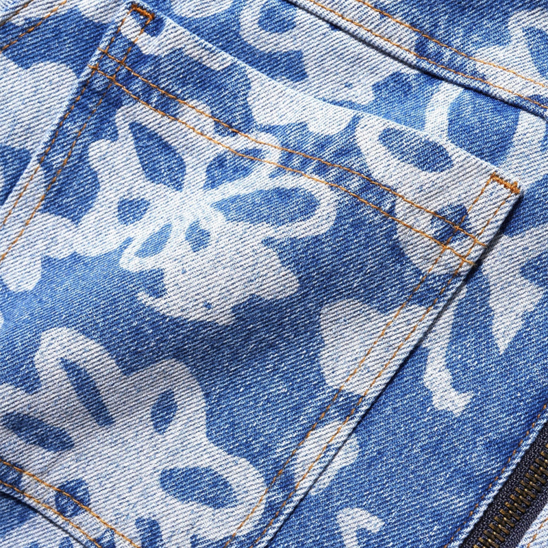 Butter Goods Flowers Denim Jacket Washed Indigo NOTE shop