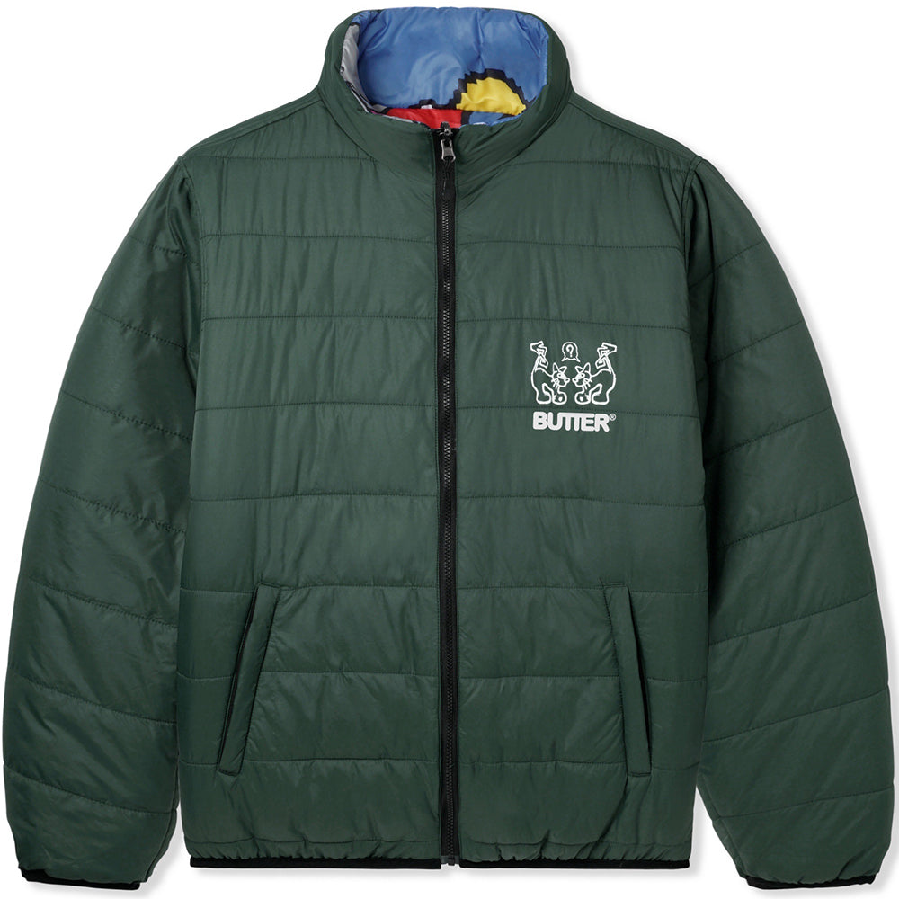 Butter Goods Jun Reversible Puffer Jacket Army/Slate