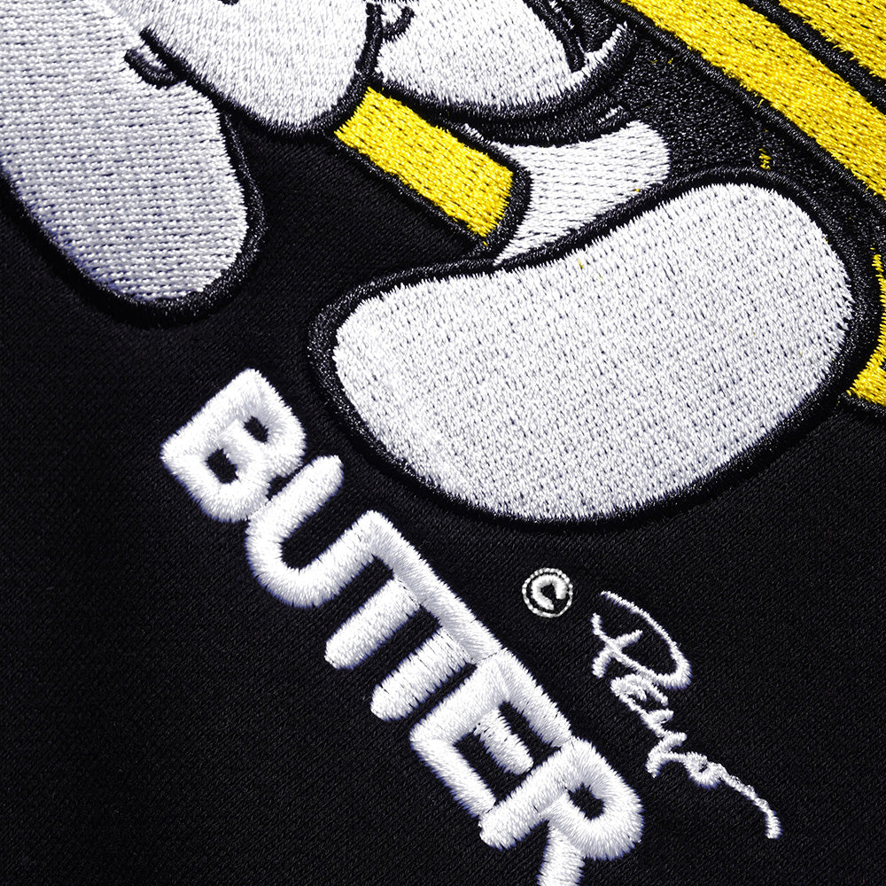 Butter Goods x The Smurfs Harmony Embroidered Crewneck Sweatshirt Black