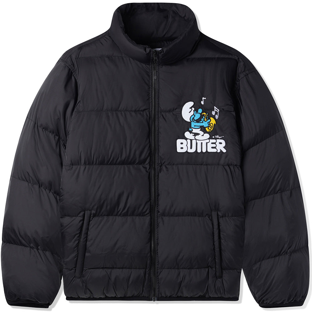Butter Goods x The Smurfs Harmony Puffer Jacket Black