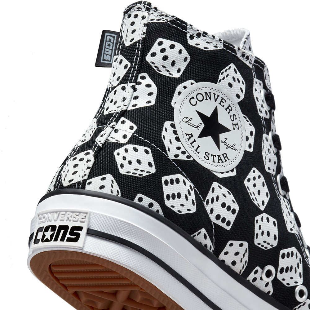 Converse CONS CTAS Pro Hi Dice Shoes Black/Black/White