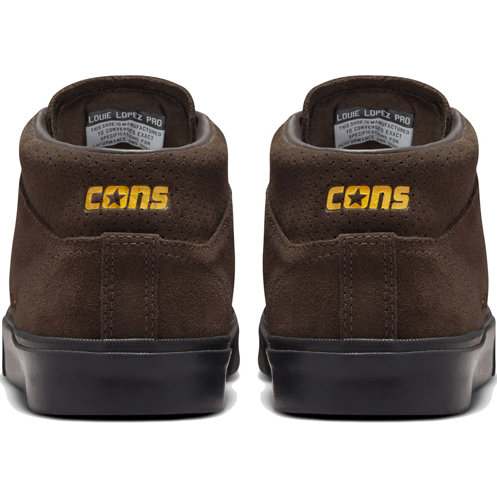 Converse CONS Louie Lopez Pro Mid Shoes Velvet Brown/Amarillo/Black