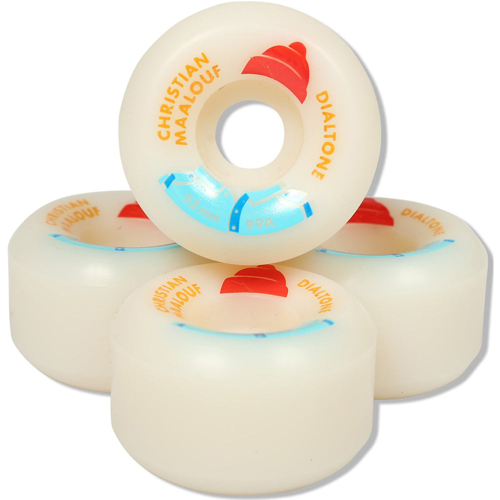 Dial Tone Christian Maalouf Zissou Conical Cut 99a Skateboard Wheels 52mm