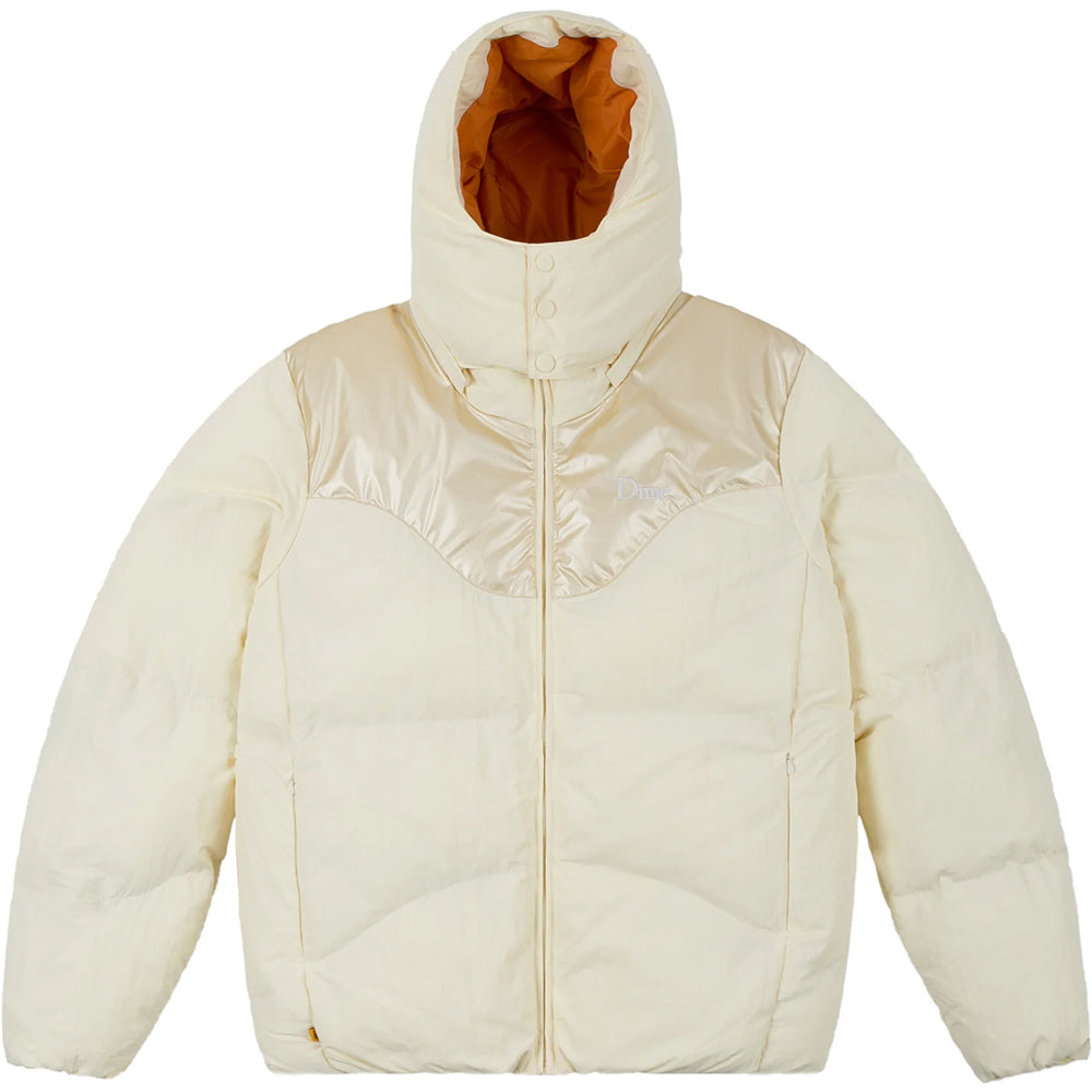 Dime Contrast Puffer Jacket Off White