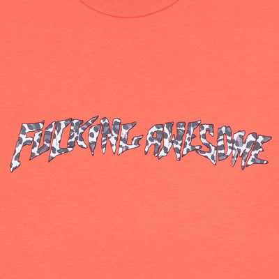 Fucking Awesome Cheetah Stamp Tee pink