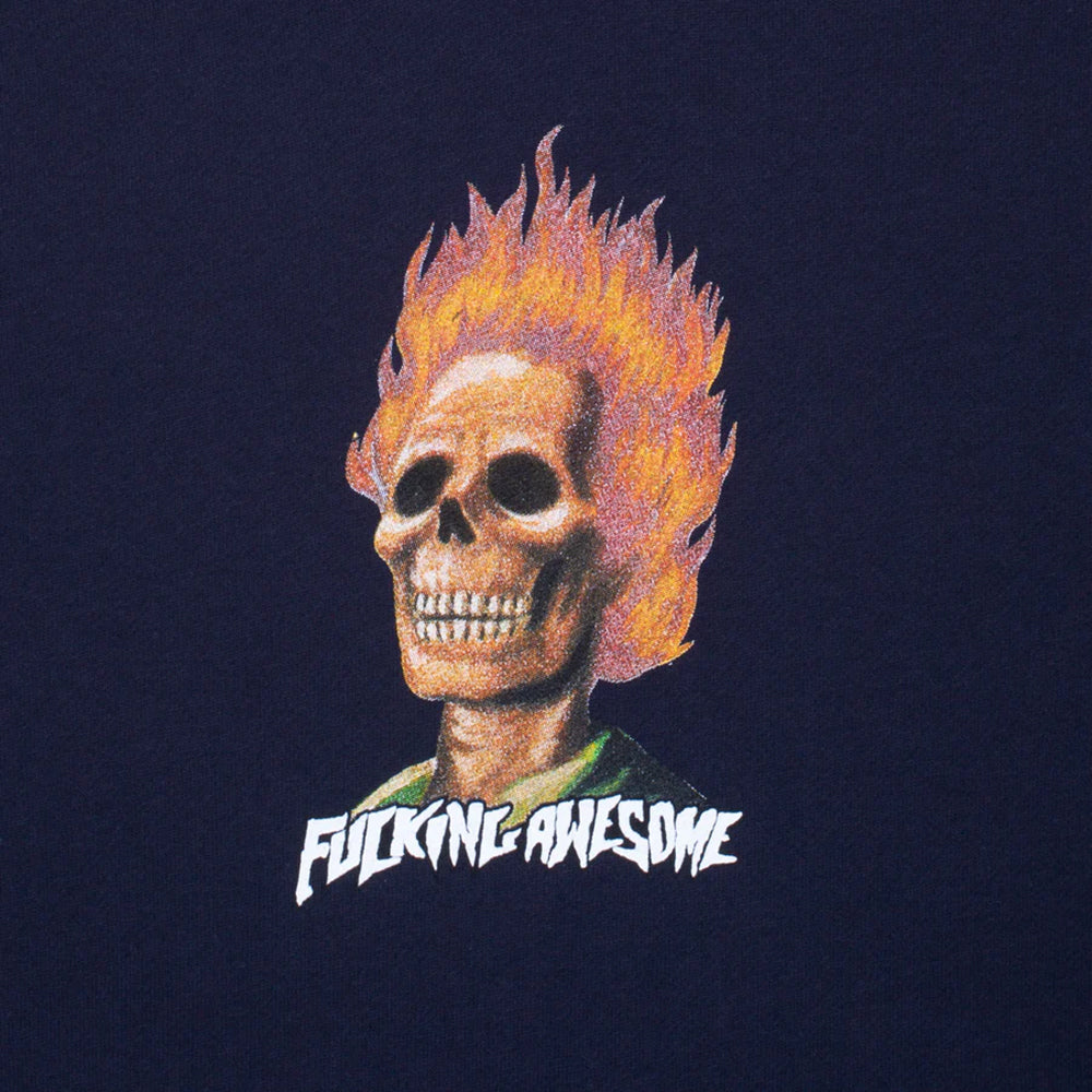 Fucking Awesome Flame Skull Hoodie Navy
