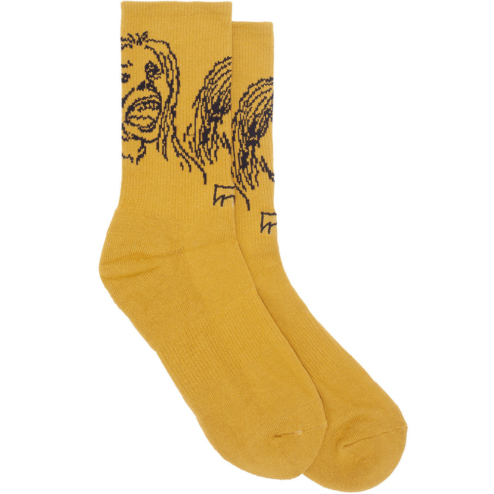 Fucking Awesome Front Row Socks Gold