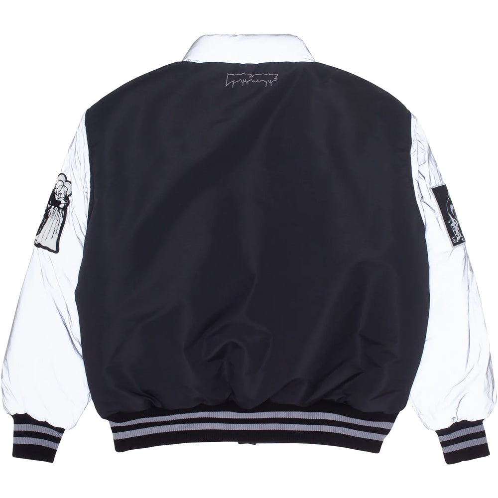 Fucking Awesome Reflective Reversible Varsity Puffer Jacket