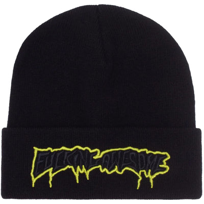 Fucking Awesome Running Logo Cuff Beanie Black