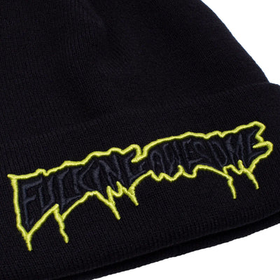 Fucking Awesome Running Logo Cuff Beanie Black