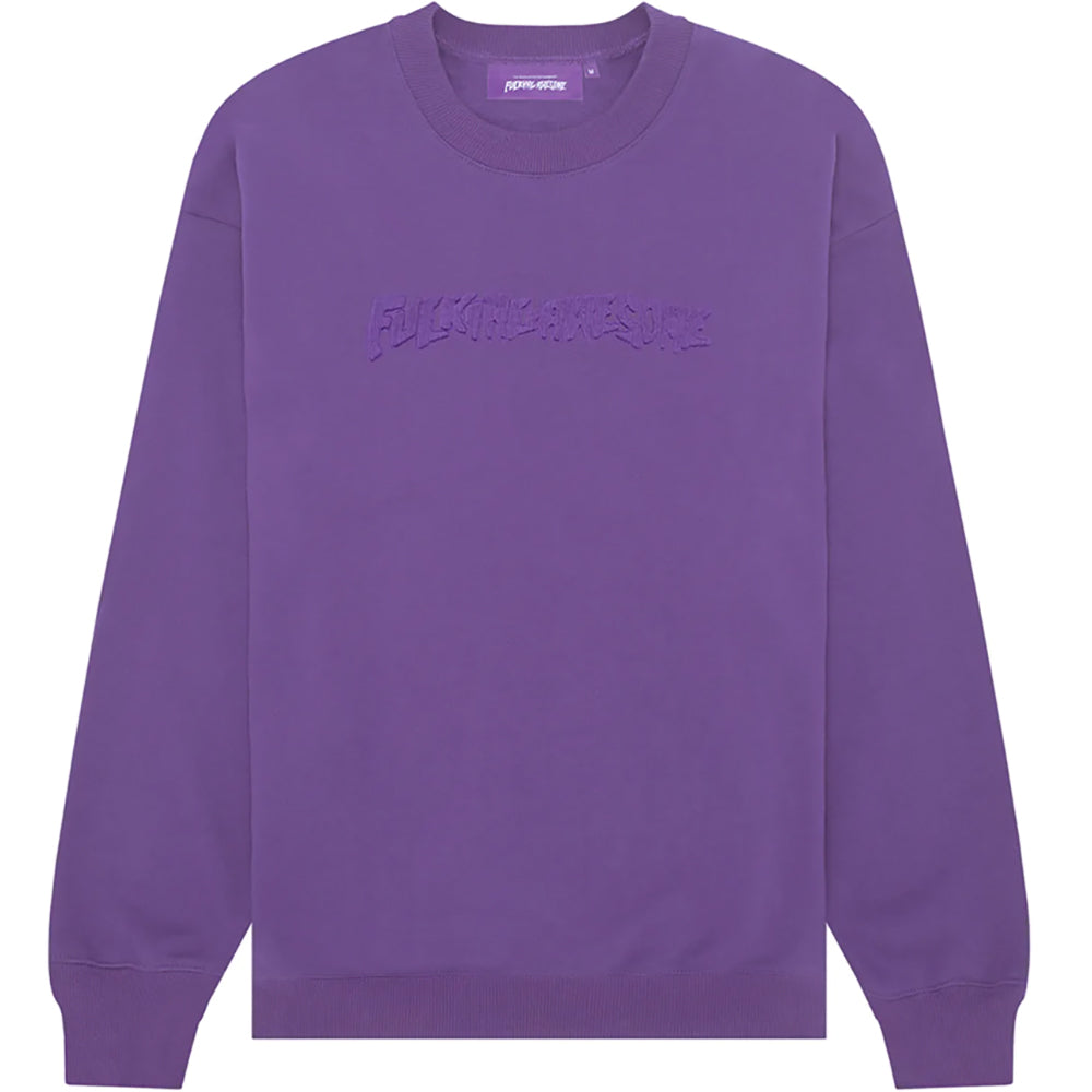 Fucking Awesome Stamp Embossed Crewneck Purple