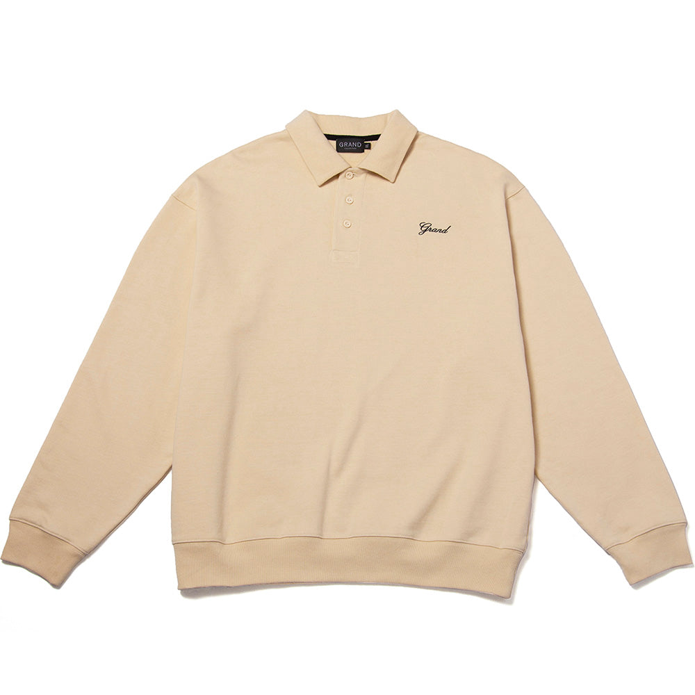 Grand Collection Collared Sweatshirt Cream