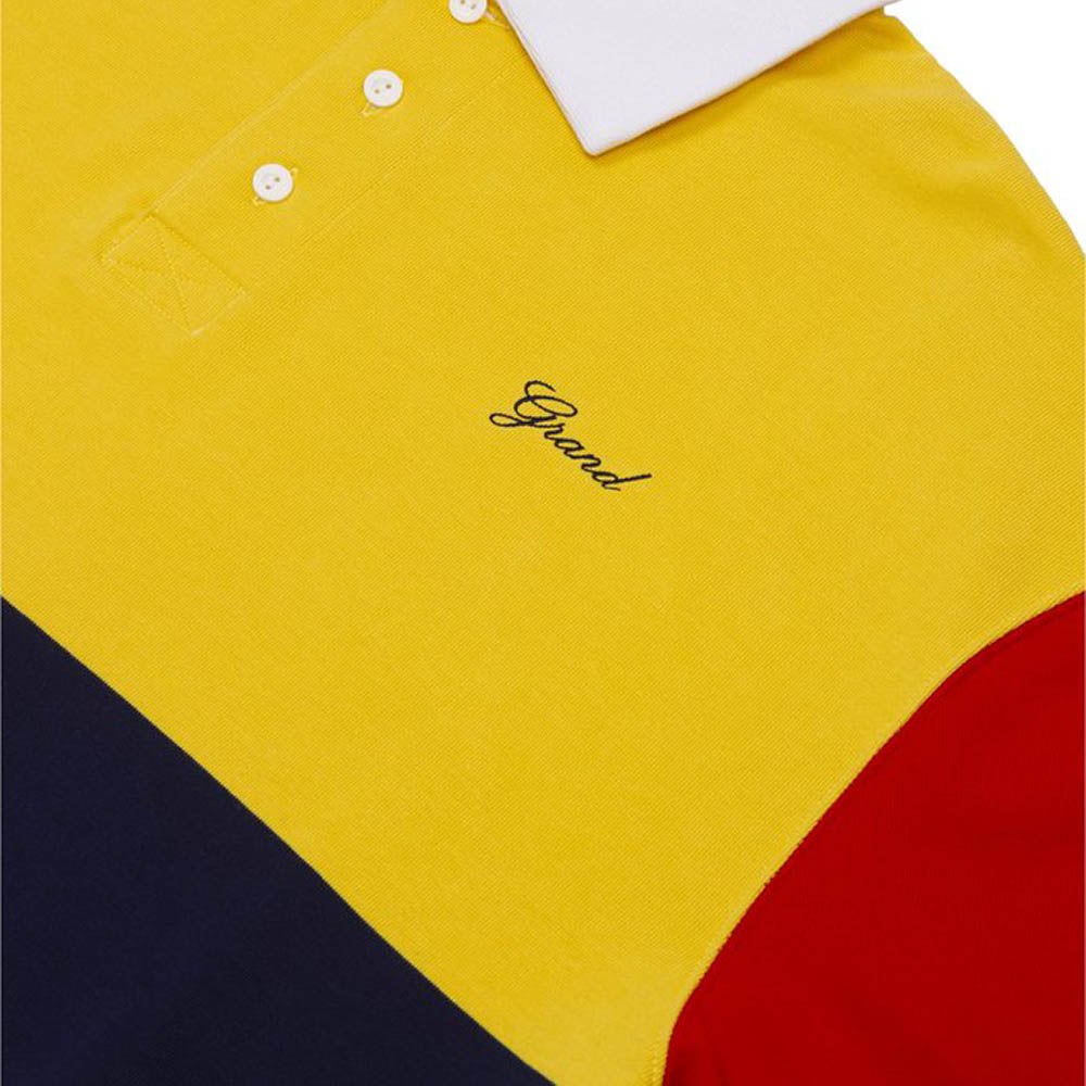 Grand Collared Sweatshirt navy/red/yellow