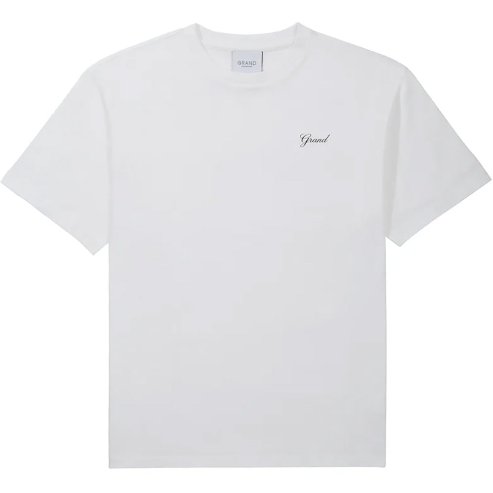 Grand Collection Script Tee White