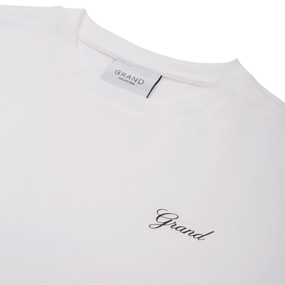 Grand Collection Script Tee White