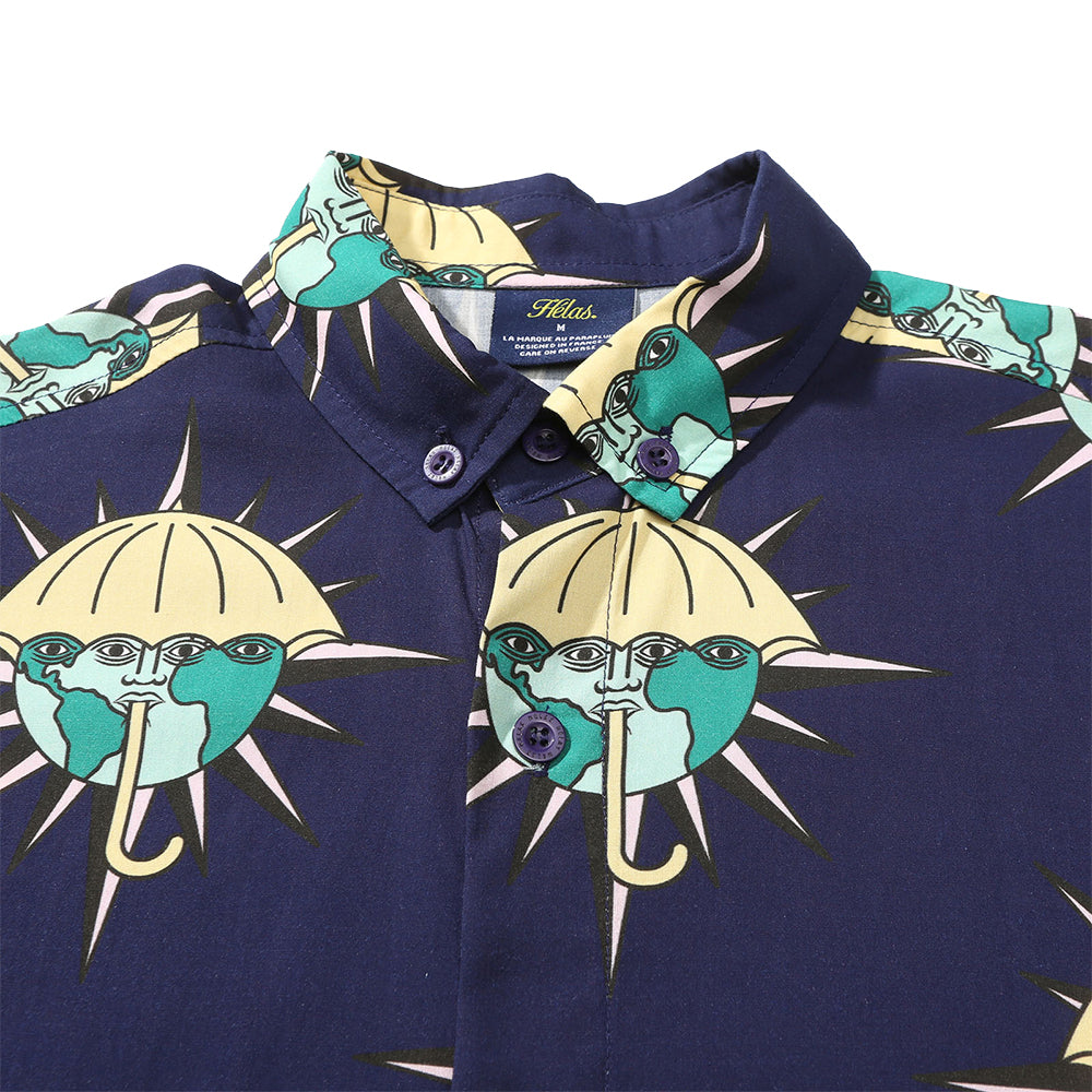 Hélas Toltec Long Sleeve Pyjama Shirt navy