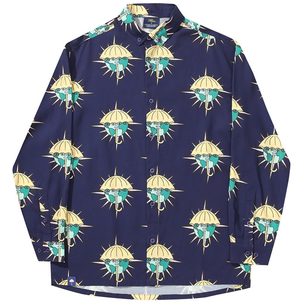 Hélas Toltec Long Sleeve Pyjama Shirt navy