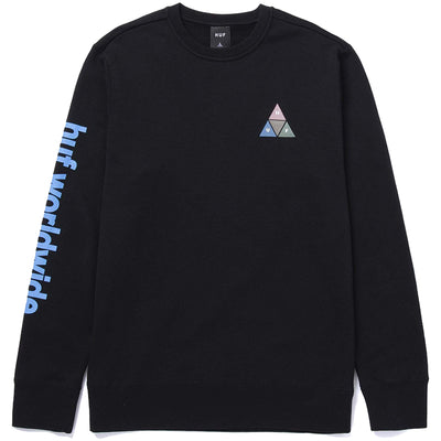 HUF Prism Triple Triangle Crewneck Sweatshirt black