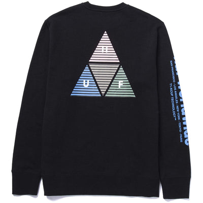 HUF Prism Triple Triangle Crewneck Sweatshirt black