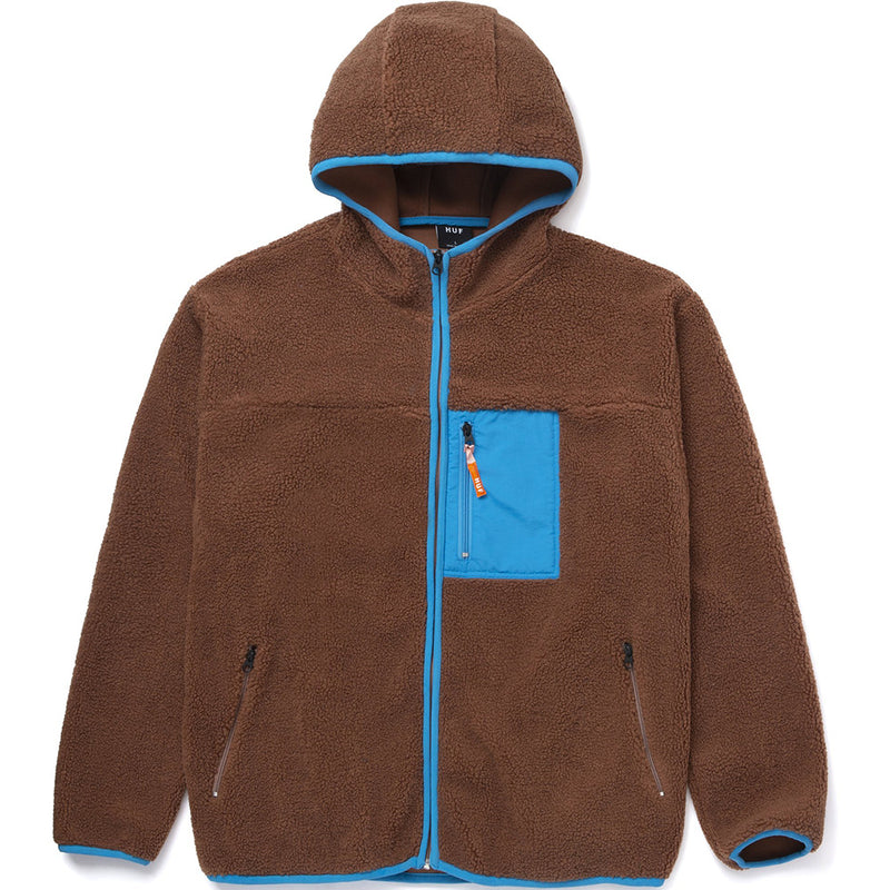 HUF Fort Point Sherpa Jacket dust brown