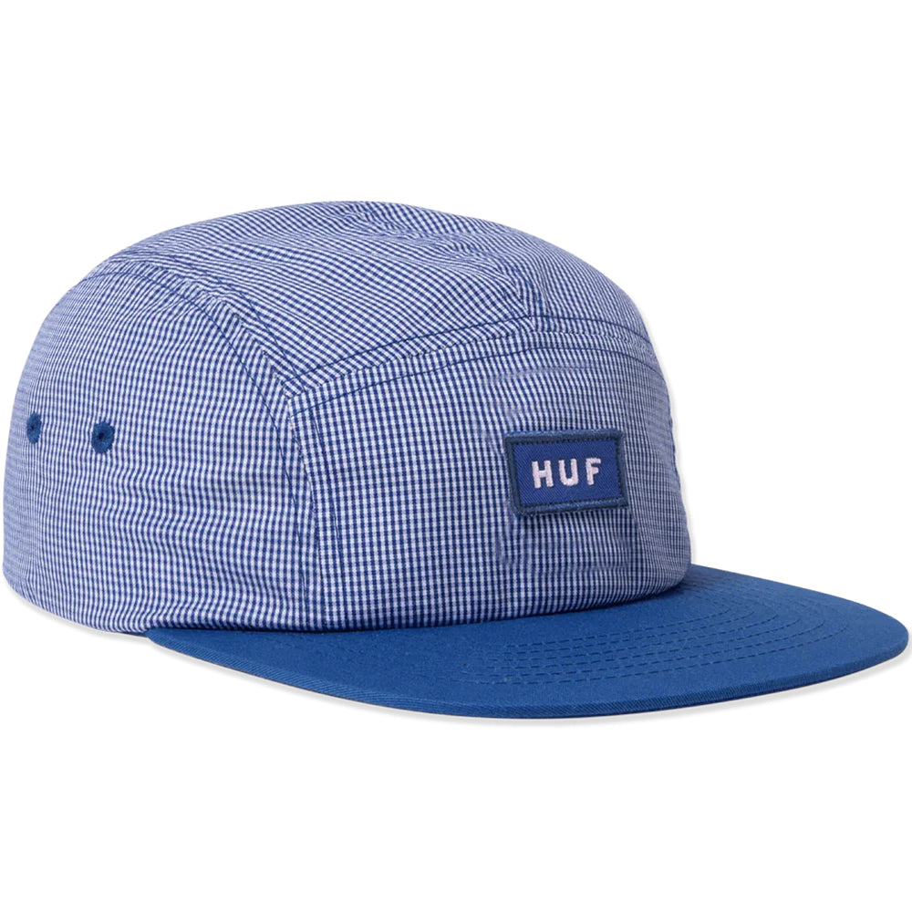 HUF Micro Gingham Box Logo Volley Hat Cobalt