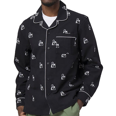 HUF Remio Dog Flannel Long Sleeve Shirt black