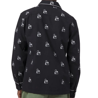 HUF Remio Dog Flannel Long Sleeve Shirt black
