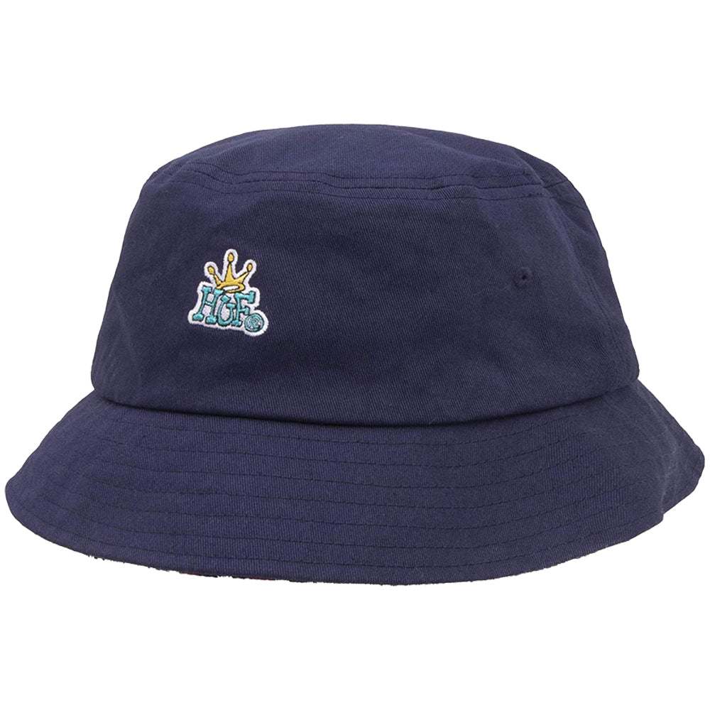 HUF Crown reversible Bucket Hat navy blazer