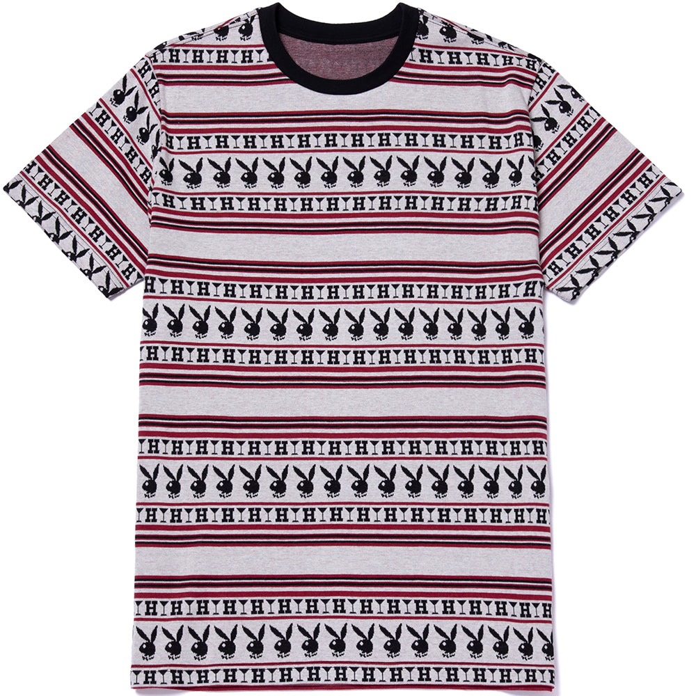 HUF x Playboy Stripe Knit Top burgundy