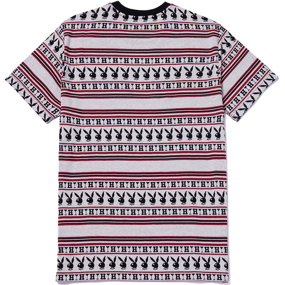 HUF x Playboy Stripe Knit Top burgundy