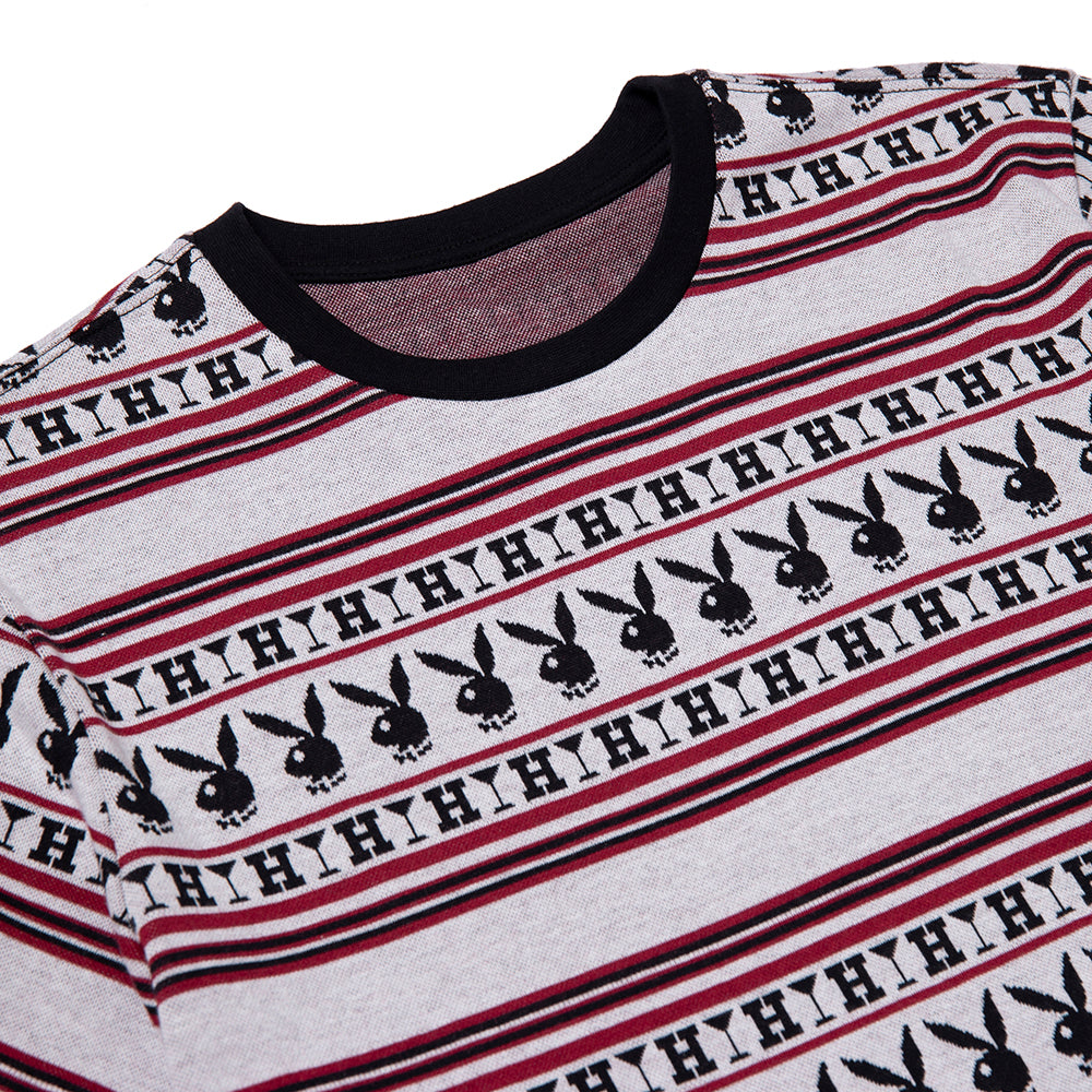 HUF x Playboy Stripe Knit Top burgundy