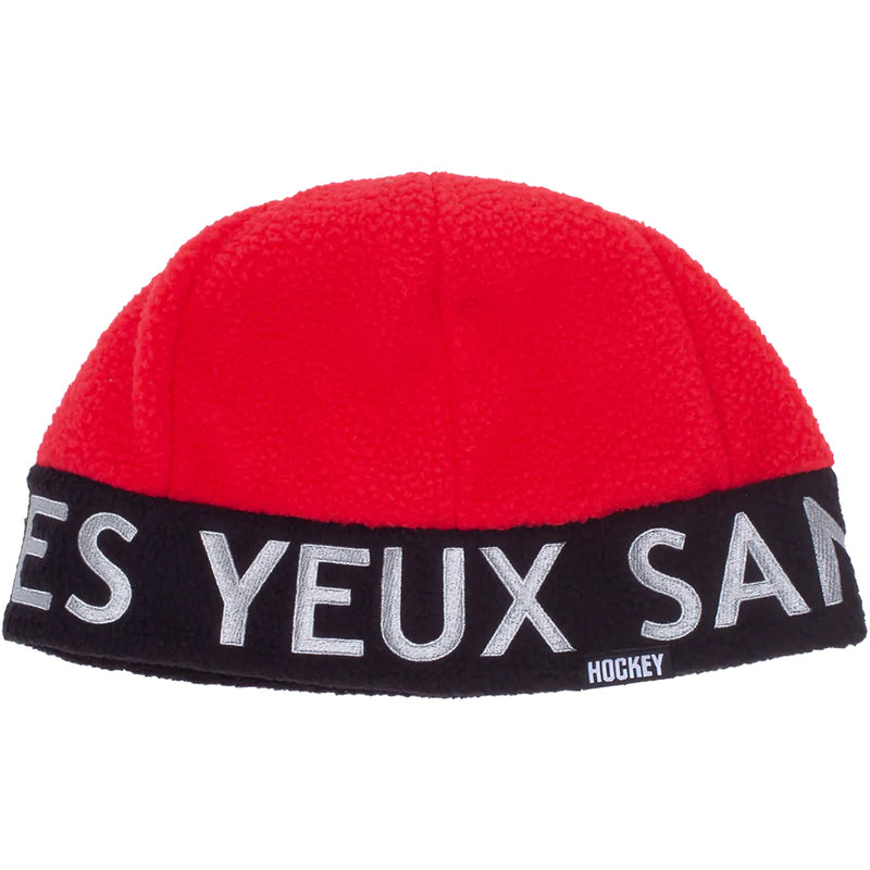 Hockey Eyes Without A Face Sherpa Beanie Black/Red NOTE shop