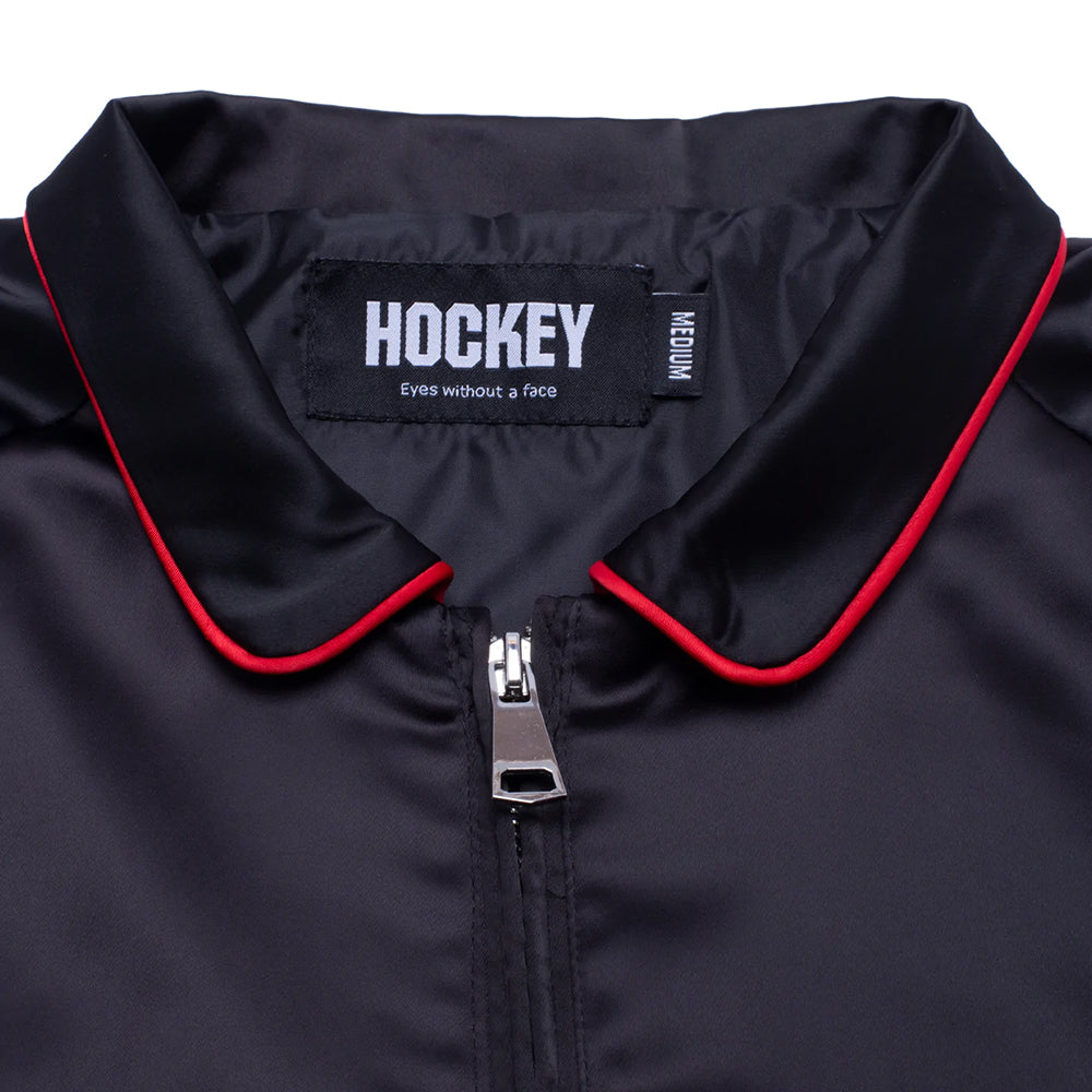 Hockey Satin Coaches Jacket black