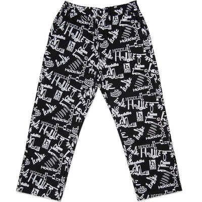 Hoddle Scattered Logo Work Pants black/white