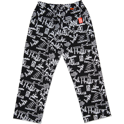 Hoddle Scattered Logo Work Pants black/white