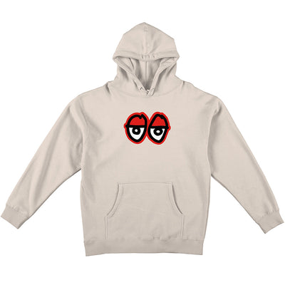 Krooked Eyes Logo Hoody Bone/Red